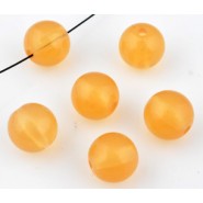 Kunststof kralen rond 10 mm Oranje bruin